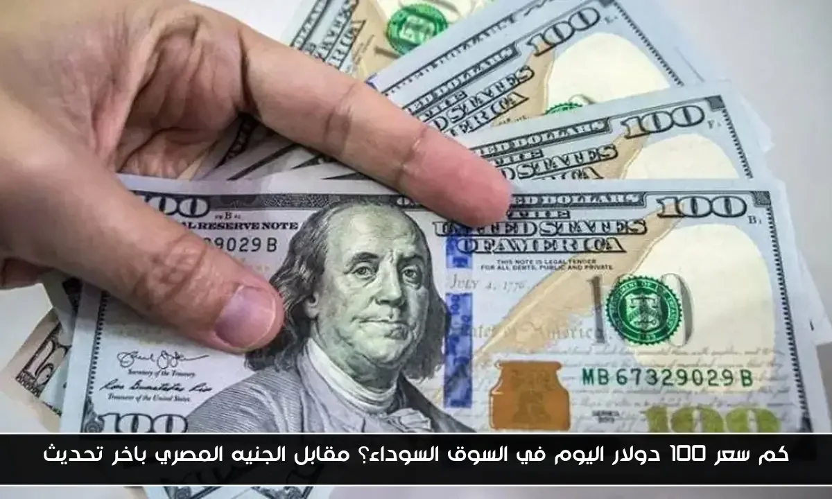 كم سعر 100 دولار اليوم في السوق السوداء؟ مقابل الجنيه المصري باخر تحديث