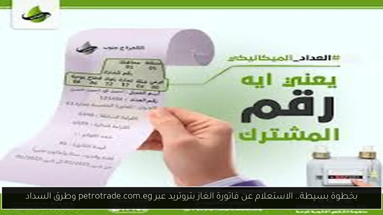الاستعلام عن فاتورة الغاز بتروتريد