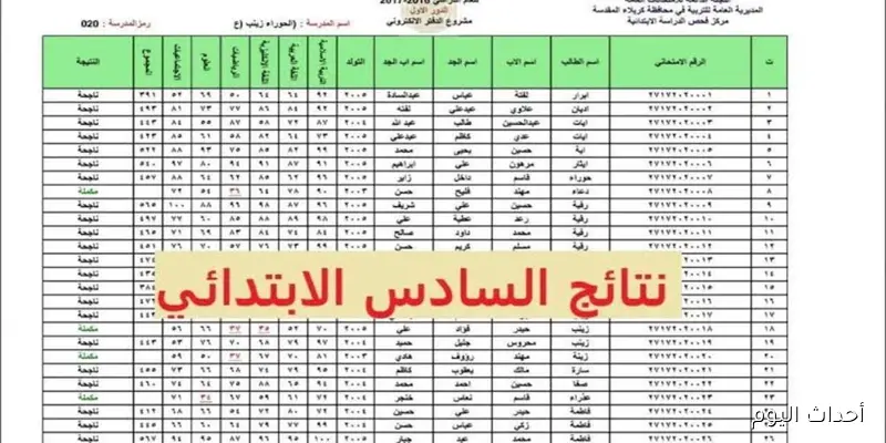 “تم الرفع بنجاح ✔” نتائج السادس الابتدائي 2025 الانبار مُتاحة الآن عبر موقع وزارة التربية العراقية ونتائجنا
