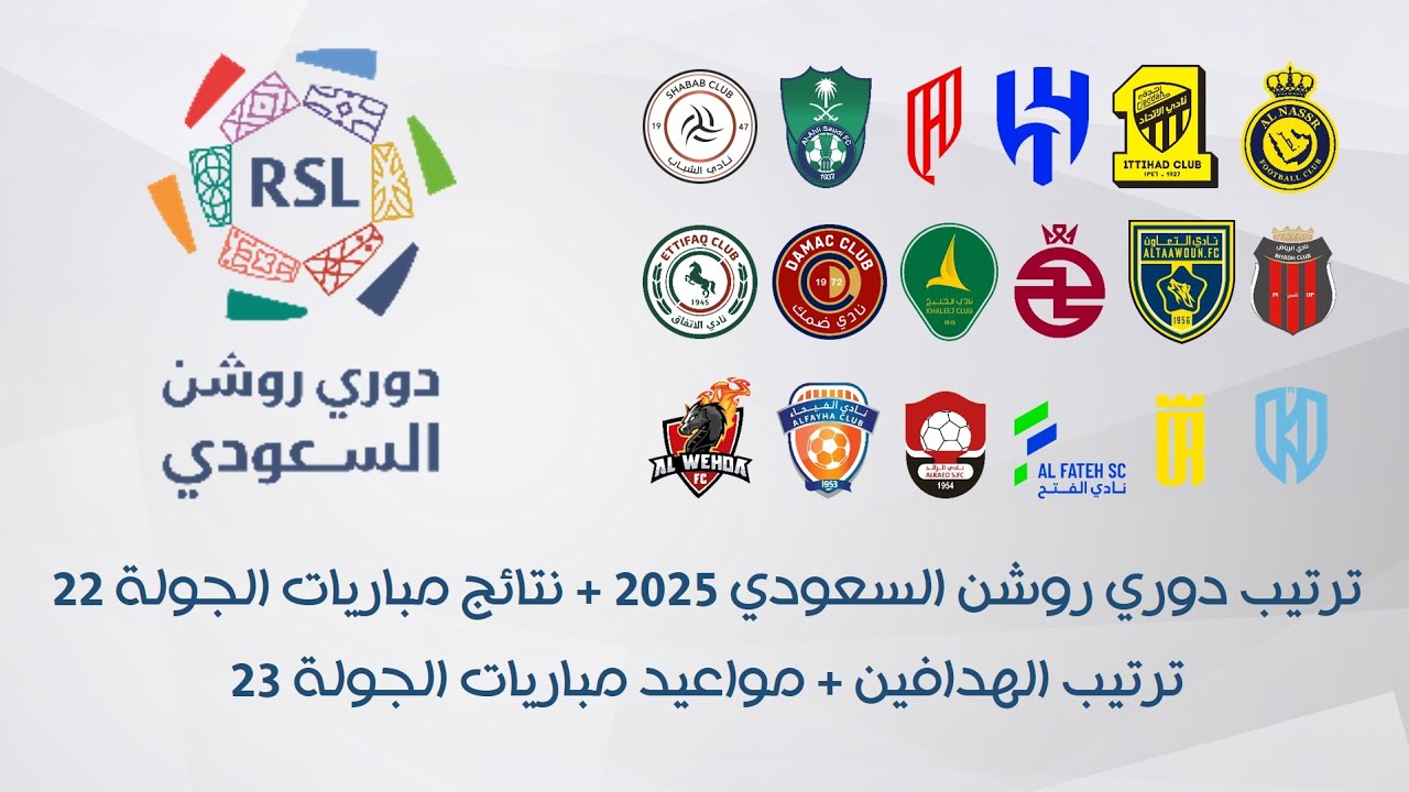 جدول الدوري السعودي روشن 2026