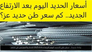 سعر طن الحديد اليوم