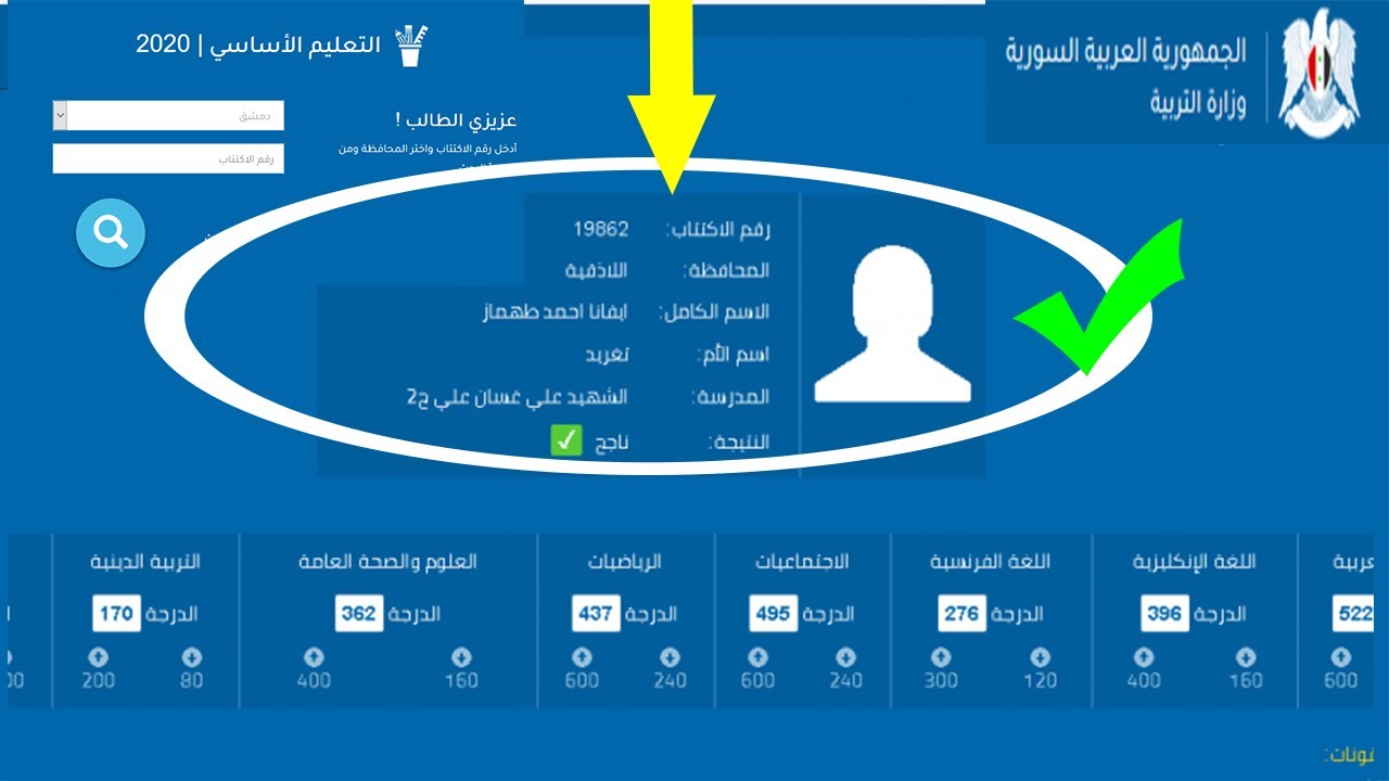 نتائج التاسع سوريا