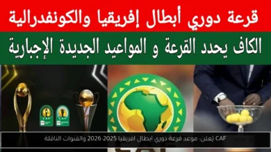 موعد قرعة دوري ابطال افريقيا