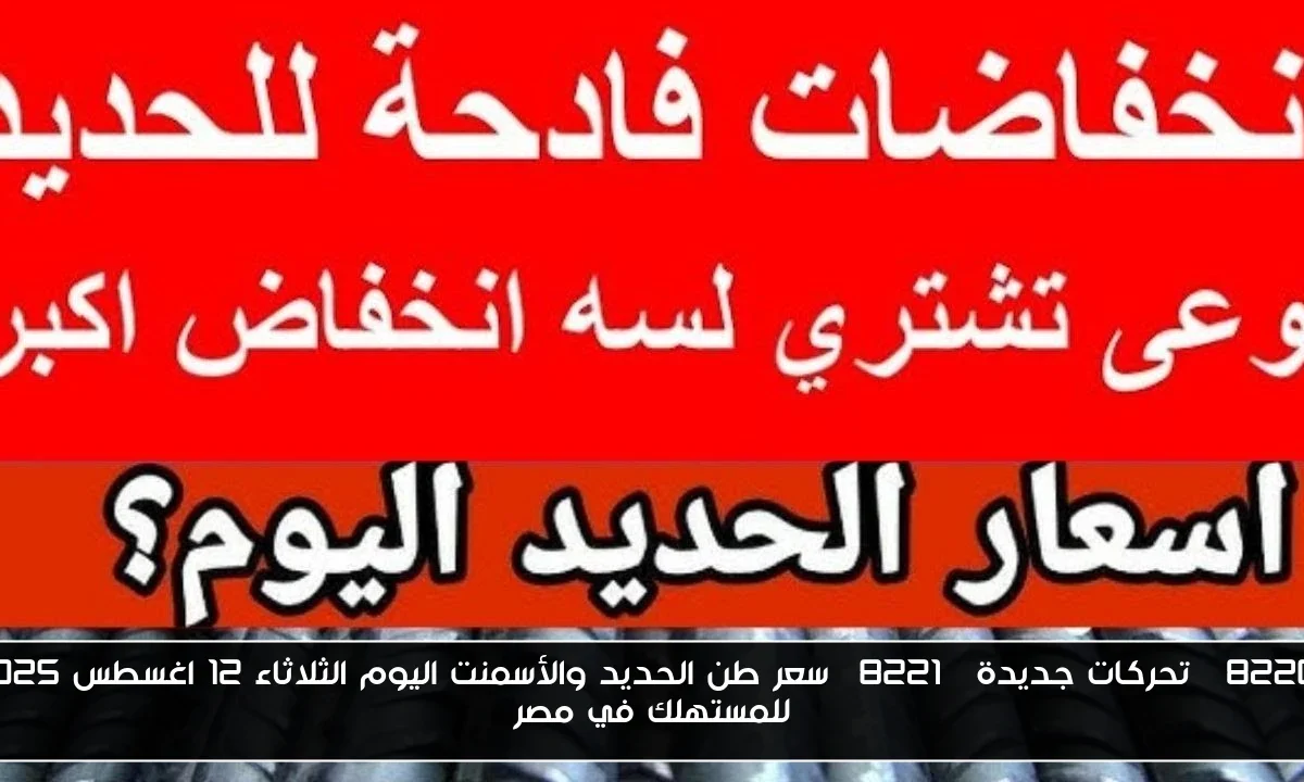 “تحركات جديدة” سعر طن الحديد والأسمنت اليوم الثلاثاء 12 اغسطس 2025 للمستهلك في مصر