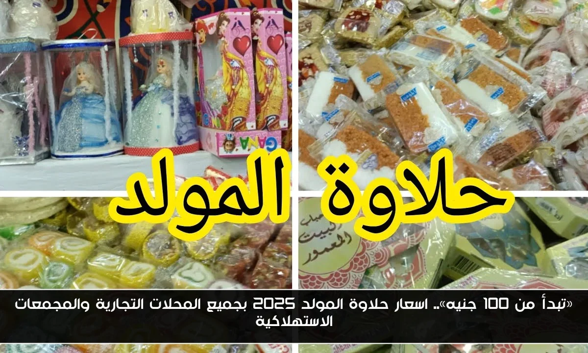 «تبدأ من 100 جنيه».. اسعار حلاوة المولد 2025 بجميع المحلات التجارية والمجمعات الاستهلاكية