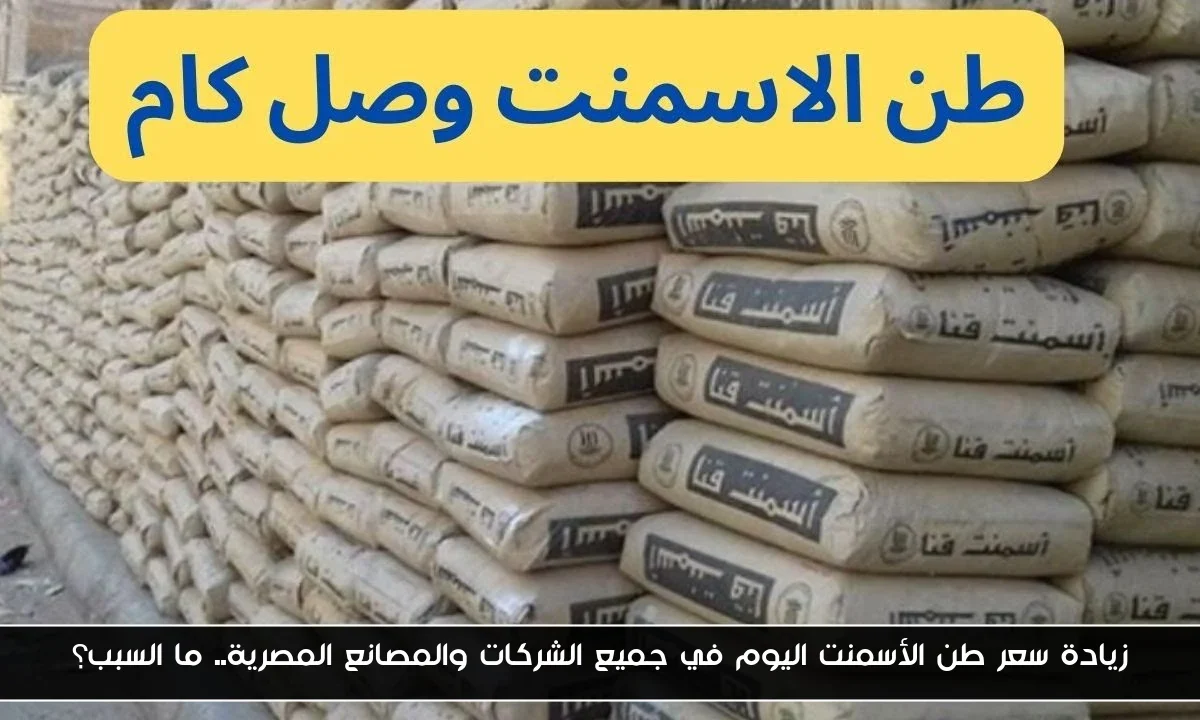 زيادة سعر طن الأسمنت اليوم في جميع الشركات والمصانع المصرية.. ما السبب؟