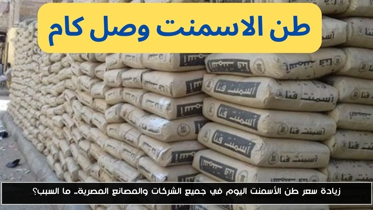 زيادة سعر طن الأسمنت اليوم في جميع الشركات والمصانع المصرية.. ما السبب؟