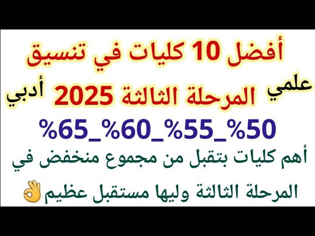 تنسيق المرحلة الثالثة 2025