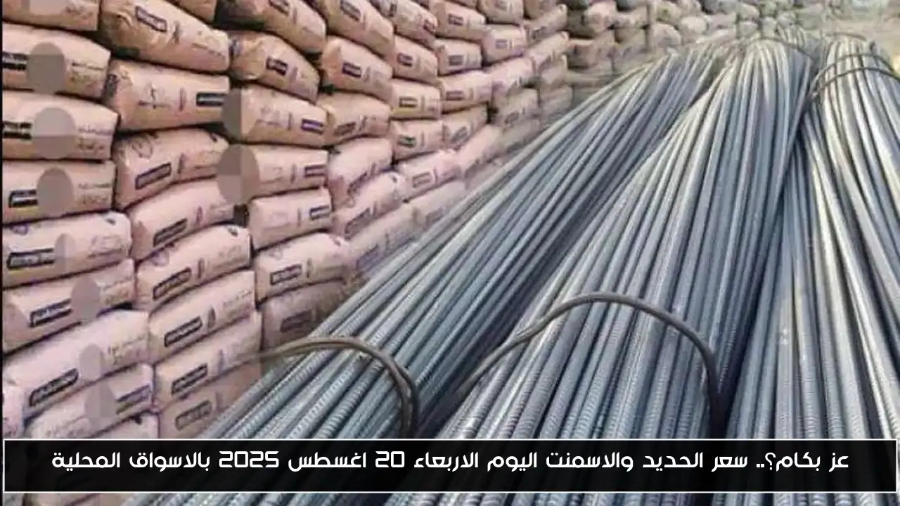 عز بكام؟.. سعر الحديد والاسمنت اليوم الاربعاء 20 اغسطس 2025 بالاسواق المحلية