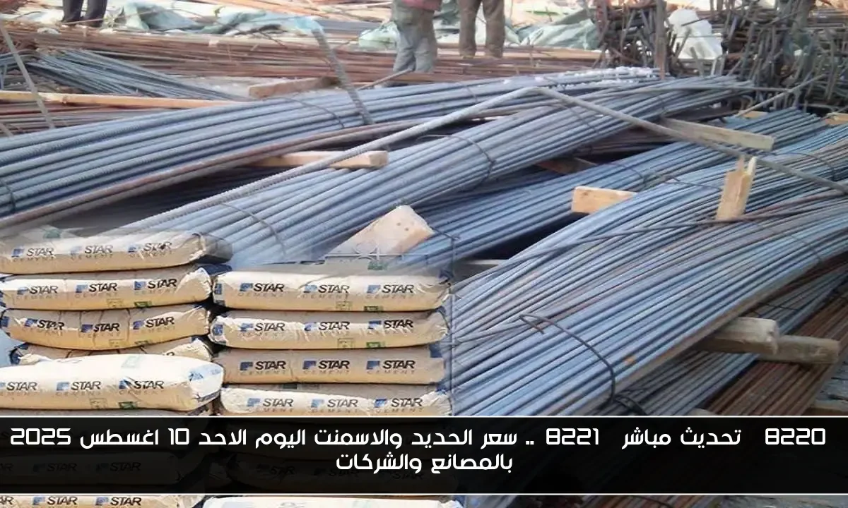 “تحديث مباشر”.. سعر الحديد والاسمنت اليوم الاحد 10 اغسطس 2025 بالمصانع والشركات
