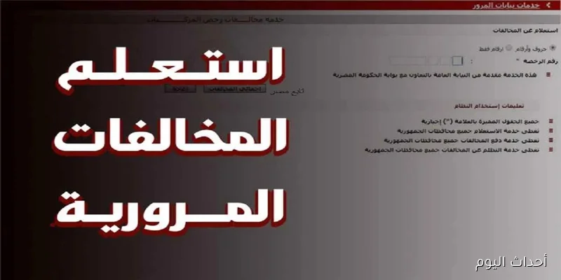 رابط وكيفية الاستعلام عن مخالفات المرور مجانًا برقم اللوحة في مصر 2025 عبر ppo.gov.eg