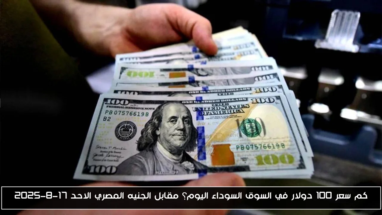 كم سعر 100 دولار في السوق السوداء اليوم؟ مقابل الجنيه المصري الاحد 17-8-2025
