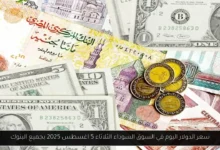 سعر الدولار اليوم في السوق السوداء