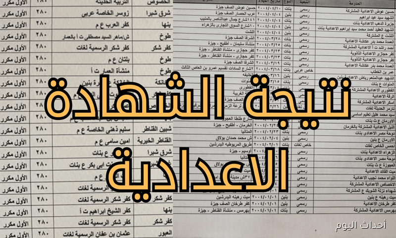 اليوم السابع نتيجة الشهادة الاعدادية الدور الثاني 2025.. رابط الاستعلام عن النتائج الآن