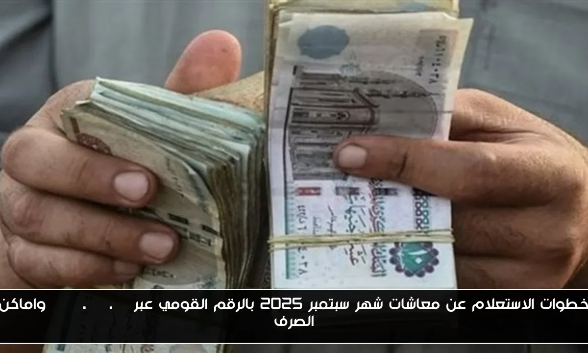خطوات الاستعلام عن معاشات شهر سبتمبر 2025 بالرقم القومي عبر nosi.gov.eg واماكن الصرف