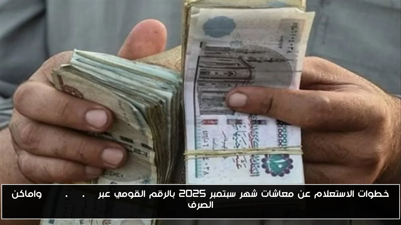 خطوات الاستعلام عن معاشات شهر سبتمبر 2025 بالرقم القومي عبر nosi.gov.eg واماكن الصرف