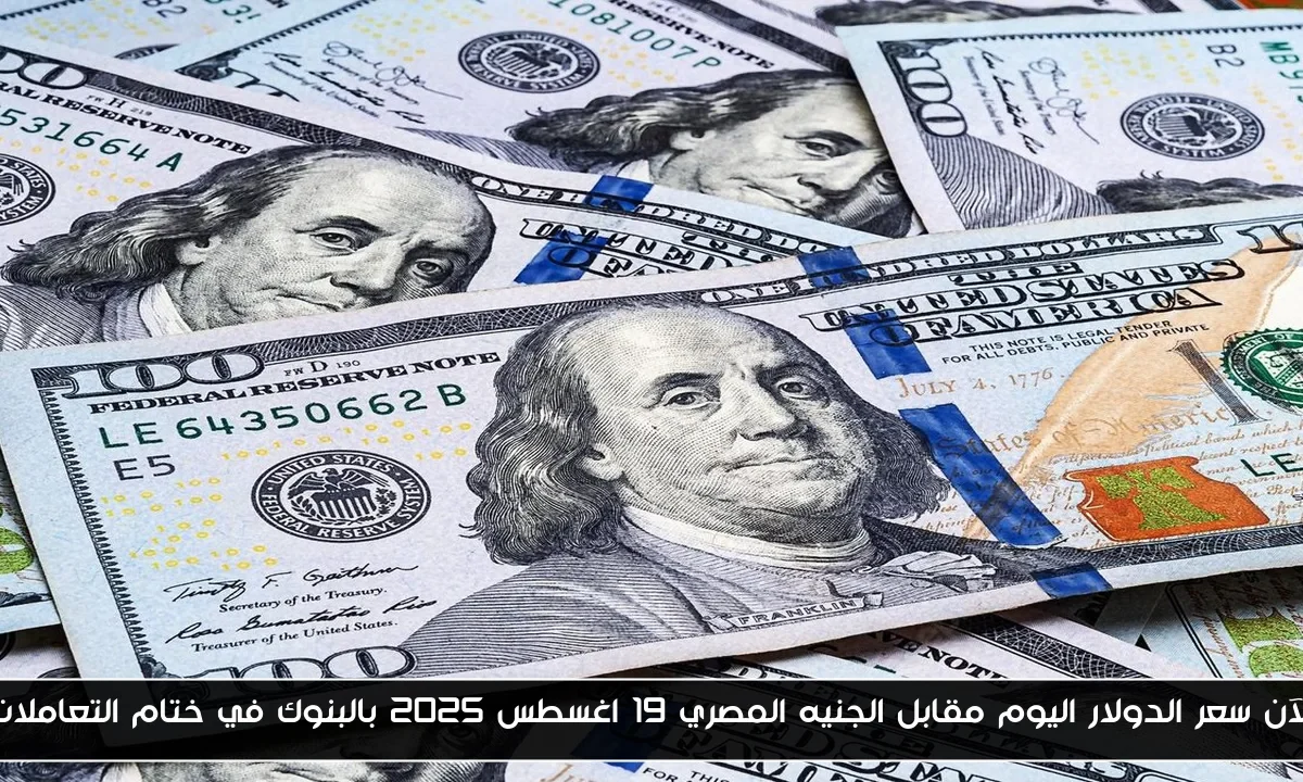 الآن سعر الدولار اليوم مقابل الجنيه المصري 19 اغسطس 2025 بالبنوك في ختام التعاملات