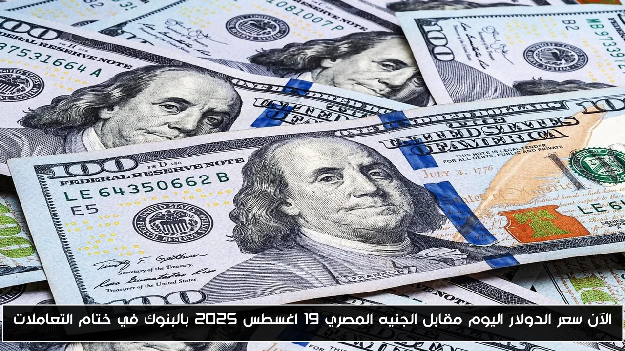 الآن سعر الدولار اليوم مقابل الجنيه المصري 19 اغسطس 2025 بالبنوك في ختام التعاملات