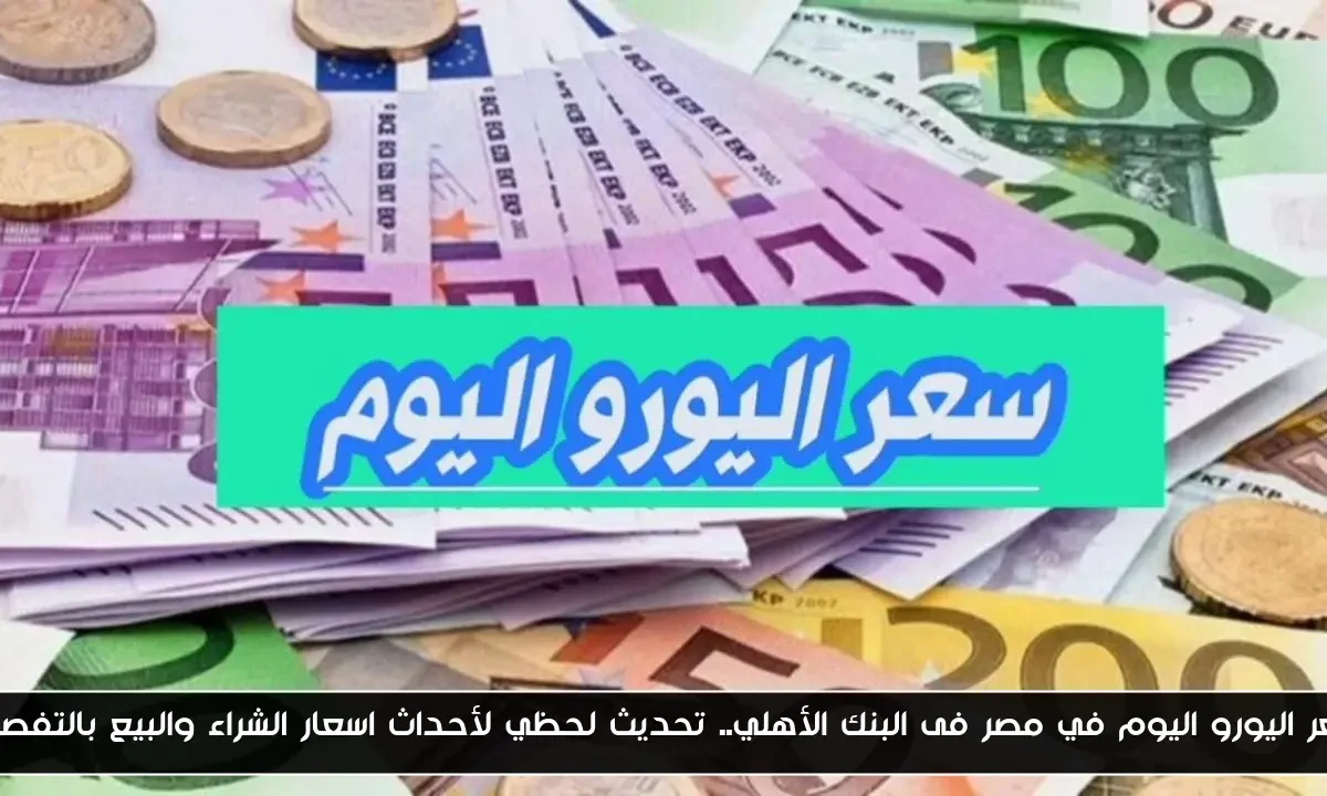 سعر اليورو اليوم في مصر فى البنك الأهلي.. تحديث لحظي لأحداث اسعار الشراء والبيع بالتفصيل