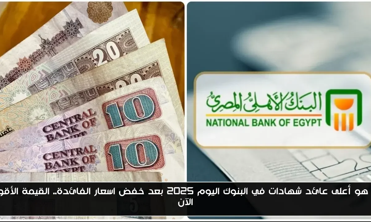 ما هو أعلى عائد شهادات في البنوك اليوم 2025 بعد خفض اسعار الفائدة.. القيمة الأقوى الآن