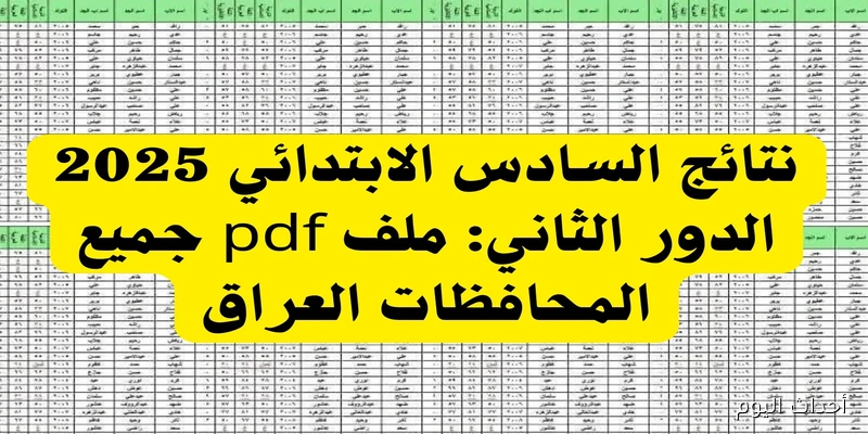 “انتهى الانتظار”.. رابط نتائج السادس الابتدائي 2025 البصرة الدور الثاني موقع نتائجنا